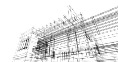 soyut mimari duvar kağıdı tasarımı, dijital konsept arkaplan