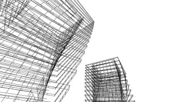 soyut mimari duvar kağıdı tasarımı, dijital konsept arkaplan