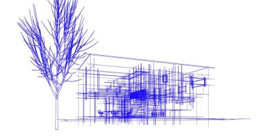 soyut mimari duvar kağıdı tasarımı, dijital konsept arkaplan