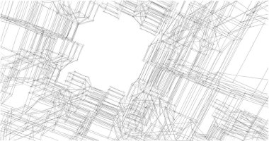 soyut mimari duvar kağıdı tasarımı, dijital konsept arkaplan
