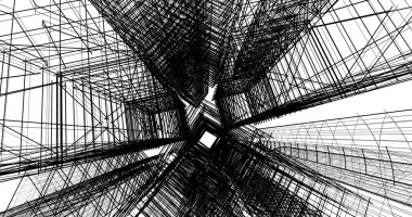 soyut mimari duvar kağıdı tasarımı, dijital konsept arkaplan