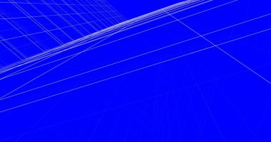 Mimari sanat konseptinde soyut çizgiler, minimum geometrik şekiller. 