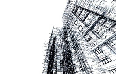 soyut mimari duvar kağıdı tasarımı, dijital konsept arkaplan