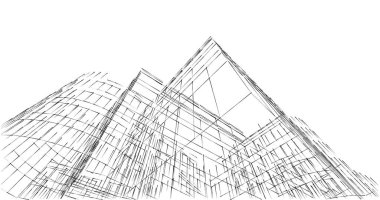 soyut mimari duvar kağıdı tasarımı, dijital konsept arkaplan