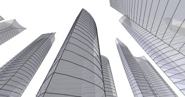 soyut mimari duvar kağıdı tasarımı, dijital konsept arkaplan