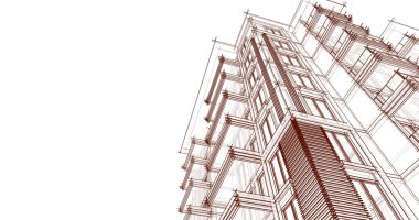 soyut mimari duvar kağıdı tasarımı, dijital konsept arkaplan