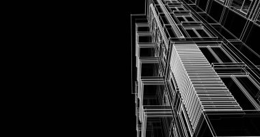 soyut mimari duvar kağıdı tasarımı, dijital konsept arkaplan