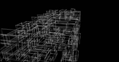 soyut mimari duvar kağıdı tasarımı, dijital konsept arkaplan