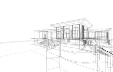 soyut mimari duvar kağıdı tasarımı, dijital konsept arkaplan