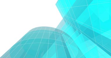 Mimari sanat konseptinde soyut çizgiler, minimum geometrik şekiller. 