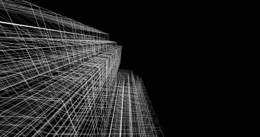 soyut mimari duvar kağıdı tasarımı, dijital konsept arkaplan