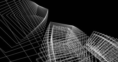 soyut mimari duvar kağıdı tasarımı, dijital konsept arkaplan