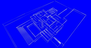 soyut mimari duvar kağıdı tasarımı, dijital konsept arkaplan