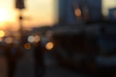 Bulanık şehir manzarası, soyut arkaplan 