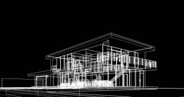 soyut mimari duvar kağıdı tasarımı, dijital konsept arkaplan