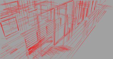 soyut mimari duvar kağıdı tasarımı, dijital konsept arkaplan