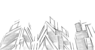 soyut mimari duvar kağıdı tasarımı, dijital konsept arkaplan