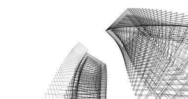 soyut mimari duvar kağıdı tasarımı, dijital konsept arkaplan