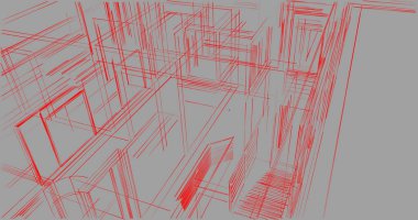 soyut mimari duvar kağıdı tasarımı, dijital konsept arkaplan