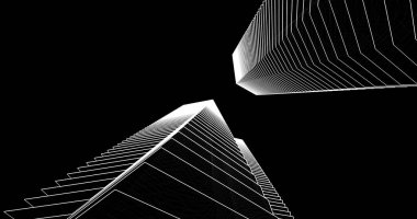 soyut mimari duvar kağıdı tasarımı, dijital konsept arkaplan