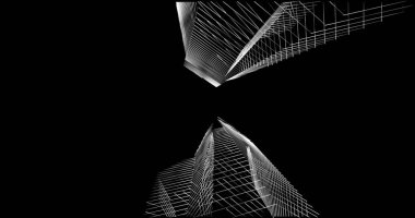 soyut mimari duvar kağıdı tasarımı, dijital konsept arkaplan