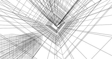 soyut mimari duvar kağıdı tasarımı, dijital konsept arkaplan