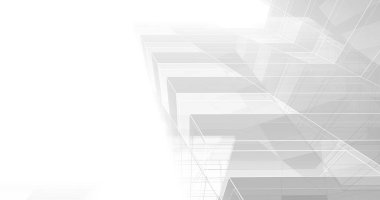 Mimari sanat konseptinde soyut çizgiler, minimum geometrik şekiller. 