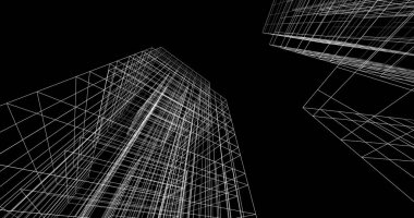 soyut mimari duvar kağıdı tasarımı, dijital konsept arkaplan