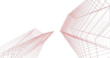 soyut mimari duvar kağıdı tasarımı, dijital konsept arkaplan