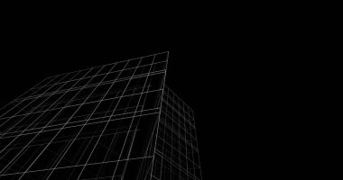 Mimari sanat konseptinde soyut çizgiler, minimum geometrik şekiller. 