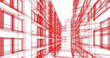 soyut mimari duvar kağıdı tasarımı, dijital konsept arkaplan