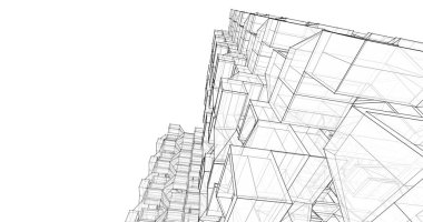 soyut mimari duvar kağıdı tasarımı, dijital konsept arkaplan