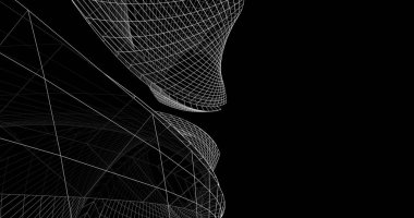 soyut mimari duvar kağıdı tasarımı, dijital konsept arkaplan