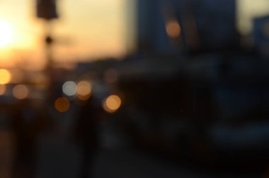 Bulanık şehir manzarası, soyut arkaplan 