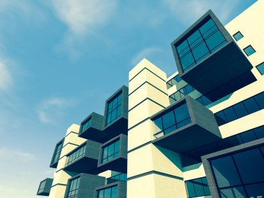 soyut mimari duvar kağıdı tasarımı, dijital konsept arkaplan