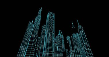 soyut mimari duvar kağıdı tasarımı, dijital konsept arkaplan