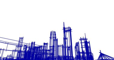 soyut mimari duvar kağıdı tasarımı, dijital konsept arkaplan