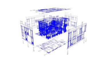 soyut mimari duvar kağıdı tasarımı, dijital konsept arkaplan