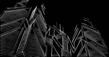soyut mimari duvar kağıdı tasarımı, dijital konsept arkaplan