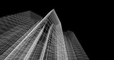 soyut mimari duvar kağıdı tasarımı, dijital konsept arkaplan