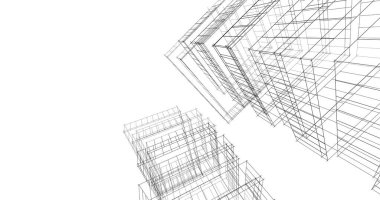 soyut mimari duvar kağıdı tasarımı, dijital konsept arkaplan