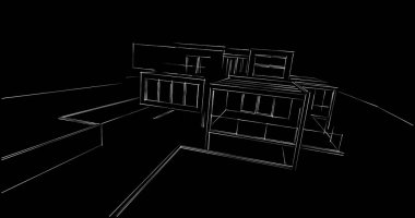 soyut mimari duvar kağıdı tasarımı, dijital konsept arkaplan