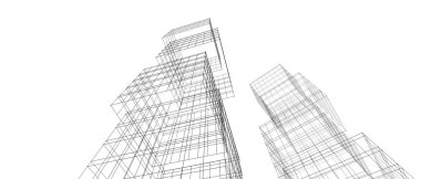 soyut mimari duvar kağıdı tasarımı, dijital konsept arkaplan