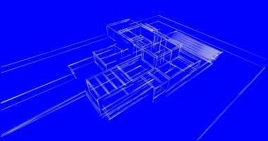 soyut mimari duvar kağıdı tasarımı, dijital konsept arkaplan