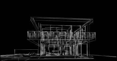 soyut mimari duvar kağıdı tasarımı, dijital konsept arkaplan