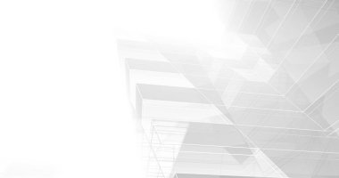 Mimari sanat konseptinde soyut çizgiler, minimum geometrik şekiller. 