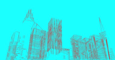 soyut mimari duvar kağıdı tasarımı, dijital konsept arkaplan