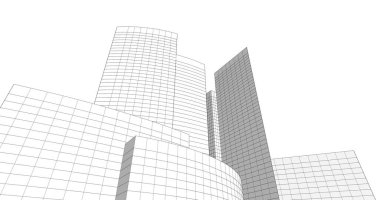 soyut mimari duvar kağıdı tasarımı, dijital konsept arkaplan