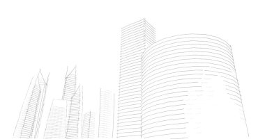 soyut mimari duvar kağıdı tasarımı, dijital konsept arkaplan