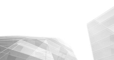 Mimari sanat konseptinde soyut çizgiler, minimum geometrik şekiller. 
